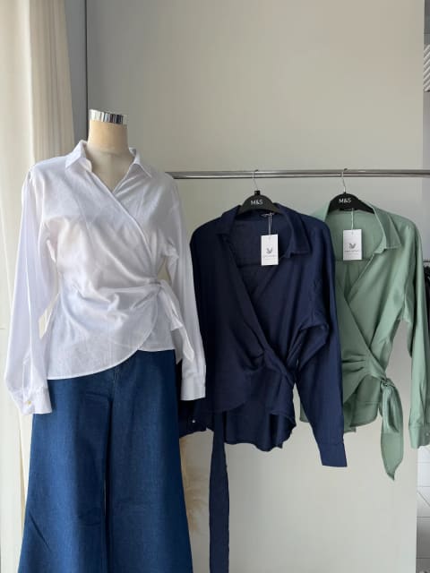 Linen Wrap Shirt