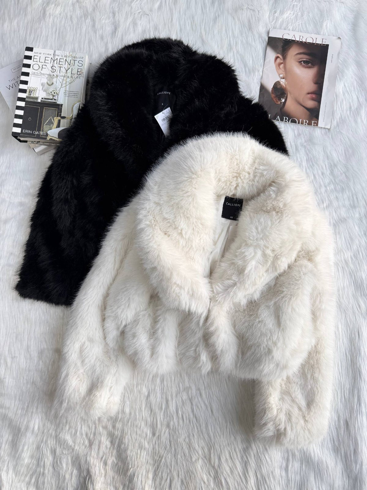 Calliope Crop Fur Jacket (ရှေ့ချိတ်)